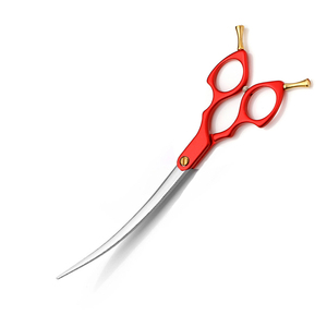 Ciseaux de toilettage pour animaux de compagnie de qualité supérieure en acier métallique lame tranchante incurvée ciseaux de toilettage de cheveux de barbier pour le toilettage d'animaux de compagnie - Product Image 4