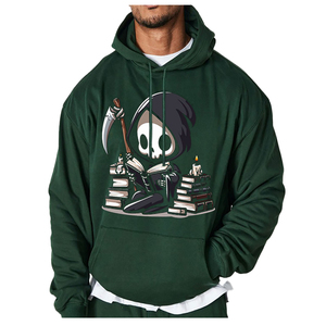 Sudadera con capucha de chorlito mezclada de algodón OEM y ODM al por mayor para hombre sudaderas con capucha estampadas de secado rápido bordado personalizado talla XL patrón de dibujos animados - Product Image 4