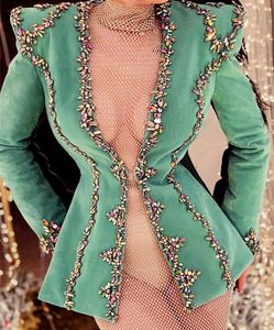 NEW TRENDY DESIGNER JACKET WITH VELVET FABRIC WITH EMBELLISH OF CRYSTAL BEADS ,PEARLS,GLASS STONE WORK FOR PARTY-WEAR @ 2022 - Product Image 1