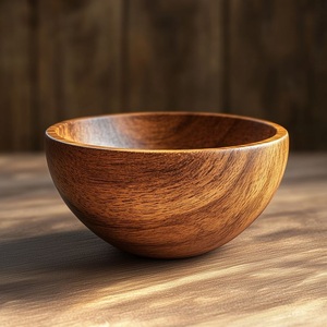Bol à chocolat de style coréen en bois d'acacia fait main de qualité supérieure, écologique et biodégradable pour les fêtes de l'Aïd et du Ramadan - Product Image 5