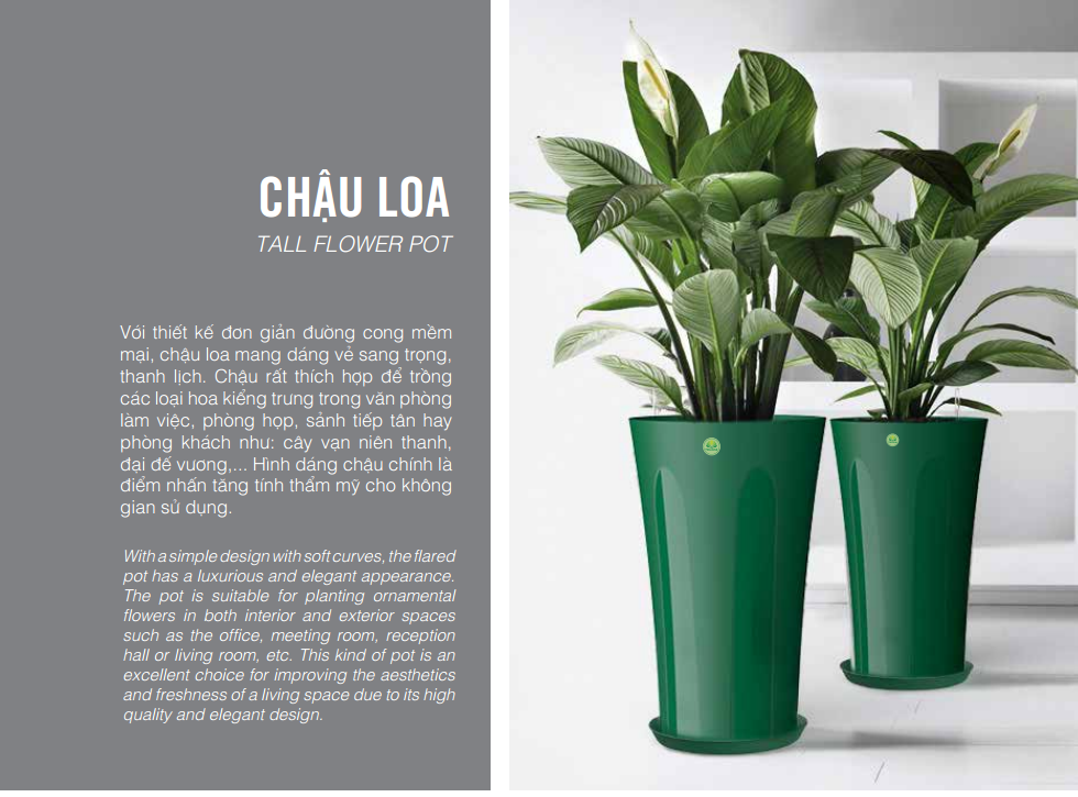 TALL FLOWER POT Recycled Plastics PP from Duytan Manufacturer Ho Chi Minh Vietnam low price hot deal high quality