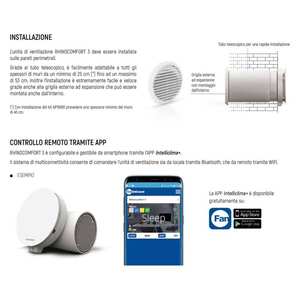 Fantini Cosmi RHINOCOMFORT 3 Purificateur d'air intelligent avec récupération de chaleur et unité VMC Wifi AP Modèle 19997 - Product Image 6