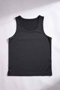 Camiseta sin Mangas para Hombre, Color Gris Oscuro, Cuello Redondo, Tejida, Color Sólido, Transpirable, Informal, para Entrenamiento, Gimnasio, Uso Diario - Product Image 6