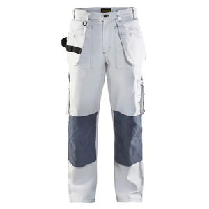 Pantalones de Trabajo Modernos de Corte Ajustado para Hombre, con Tela Flexible y Diseño de Bolsillos Multifuncional - Product Image 3