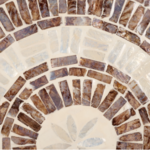 Table basse en nacre faite à la main, crème, style bohème, meubles de salon, cadre en bois durable et écologique, antique, Vietnam - Product Image 3