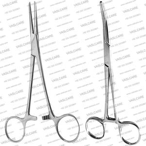 Pince hémostatique en acier inoxydable |   Outil chirurgical manuel droit et courbé certifié CE 16-20 cm par Vaslcare - Product Image 5