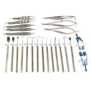 Juego de instrumentos de cirugía de cataratas microquirúrgica oftálmica de alta calidad, instrumentos de acero de 24 piezas, Venta caliente de oftalmología - Product Image 3
