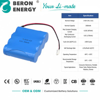 Paquete de Baterías de Litio 18650 de 14.8V 3500mAh 4S1P Recargable para Herramientas Eléctricas Portátiles, Dispositivos Médicos y Robótica, Alta Potencia