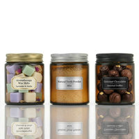 Pot en verre à large ouverture et parois droites de 6 oz, finition col 63-400, compatible avec les bouchons en aluminium/plastique/phénolique pour bonbons gélifiés et capsules