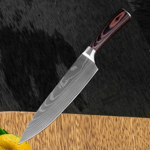 มีดทำครัวทำจากเหล็กดามัสกัสมีดเชฟญี่ปุ่นมืออาชีพมีที่จับไม้ - Product Image 2