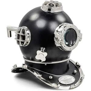 Fournisseur en vrac Casque de plongée sous-marine en métal fini cuivre nautique en laiton avec horloge intégrée de l'exportateur indien - Product Image 4