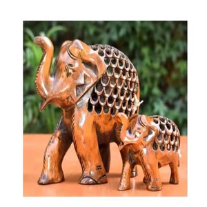 ของที่ระลึกสำหรับตกแต่งบ้านหรือสำนักงานทำจากไม้แกะสลักด้วยมือทำจากไม้สไตล์อินเดีย - Product Image 3