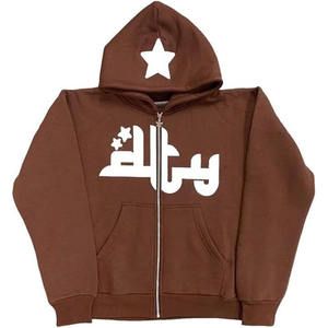 Trendy Men Winter Acid Wash Hoodie Oversized Streetwear Loose Fit Zipper-Up <b>Sweatshirt</b> <b>Retro</b> Faded Fashionable Casual Top 100% - Product Image 1