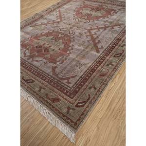 Tapis en laine noués à la main Erbe, motif médaillon doré en relief, puzzle rectangulaire pour entrée de maison, 9x12, puzzle abstrait rectangulaire fait main - Product Image 2