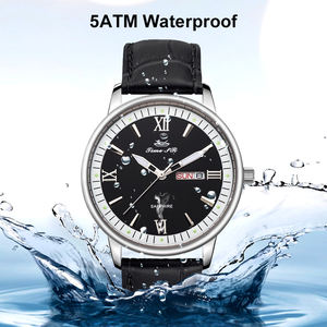 Orologio da <span class=keywords><strong>Uomo</strong></span> di Lusso Analogico al Quarzo 40MM Cassa in Acciaio Inossidabile Vetro Zaffiro <span class=keywords><strong>Cinturino</strong></span> in <span class=keywords><strong>Pelle</strong></span> Impermeabile 5BAR - Product Image 5