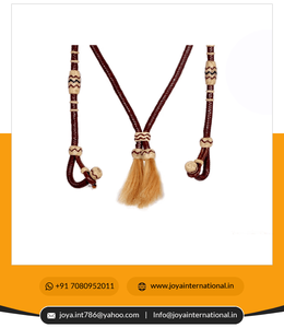 Tressé à la main Western cuir brut tressé en cuir/bride de couleur cerise intelligent - Product Image 5