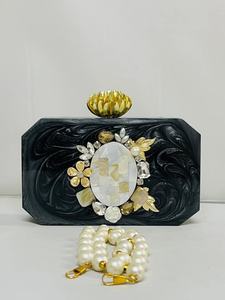 Bolso de mano de resina para fiestas de boda-Monedero de señora de moda con asa glamurosa para EveningFaizacraft - Product Image 3