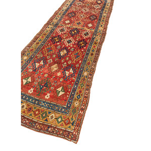 Kiaan Large Area Hand Knotted Wool Rugs <b>Red</b> & Orange with Geometric Kilim Pattern for Home Living Room Hallway Decor-Paem-1433 - Product Image 2