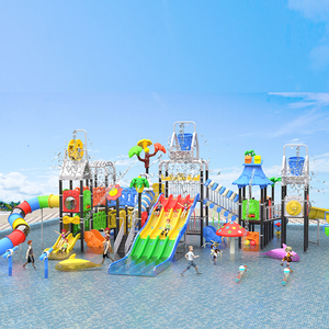 Equipo de Juego Acuático Interactivo de Fibra de Vidrio, Acero y Madera, Colorido, para Niños y Familias, Uso Interior y Exterior, Gran Venta - Product Image 5