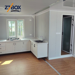 <span class=keywords><strong>Maison</strong></span> conteneur extensible ignifuge A1 turquoise sur poteaux, <span class=keywords><strong>maison</strong></span> modulaire préfabriquée en EPS, livraison en 10 jours, prête à être expédiée, ADU - Product Image 4