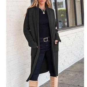 Manteau d'hiver long matelassé imperméable pour femmes coupe régulière vêtements d'extérieur à poitrine blanc avec ouate de coton et manteaux de Style de poche - Product Image 4