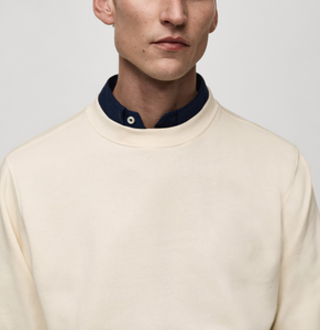 Venta caliente hecho a medida 100% algodón cuello redondo sudadera Regular Fit bordado Logo invierno ecológico transpirable para hombres - Product Image 3