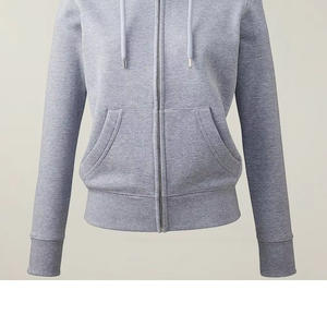 Custom Streetwear Luxury Heavyweight Oversized <b>Lined</b> <b>Hoodie</b> 100% Cotton <b>Fleece</b> Zip Up Sweatshirt Women - Product Image 5