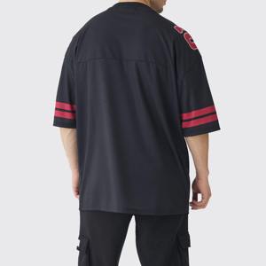 เสื้อฟุตบอลอเมริกันแขนสั้นระบายอากาศขนาดใหญ่พิเศษเสื้อเจอร์ซีย์สีทึบผลิตในปากีสถานโดย - Product Image 4