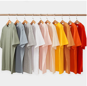 Chemises décontractées pour hommes, qualité de luxe, 100% coton, été, uni, coupe ample, épaules tombantes, design personnalisé, vierge - Product Image 1