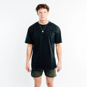 T-shirts lavés à l'acide de qualité professionnelle 100% coton avec fibre de bambou tendance à la mode - Product Image 3