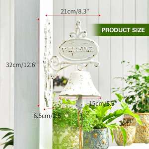 Cloche de ferme tenture murale cloches en métal décoratives sans rouille grandes cloches de vacances côtières asiatiques personnalisées pour la décoration de jardin - Product Image 6