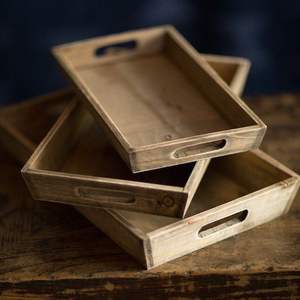 Bandeja rústica de madera hecha a mano con diseño Premium ideal para la decoración de la Mesa de café y el uso diario del servicio de comida y bebida - Product Image 5