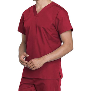 El personal de enfermería del Hospital personalizado limpia los uniformes médicos transpirables de manga corta suaves de nuevo diseño para hombres - Product Image 5