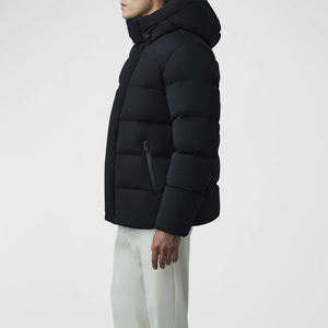 Vestes d'hiver décontractées pour hommes personnalisées OEM, brillantes, chaudes, à capuche, matelassées, avec fermeture éclair, veste matelassée, veste d'hiver - Product Image 3