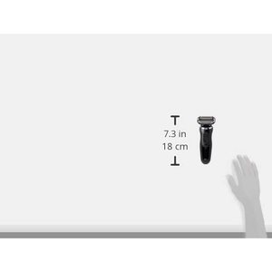 Rasoir électrique pour homme avec triple lame, tondeuse de précision, rasoir sans fil USB pour utilisation humide ou sèche, étanche IPX7, rasoir argenté avec prise UK - Product Image 1