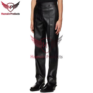 Pantalones de cuero de oveja suave de moda para hombre de último diseño, pantalones de cuero genuino con estilo, pantalones de cuero suave de primera calidad para hombre - Product Image 5
