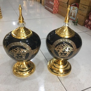 โหลโลหะทรงโถสำหรับตกแต่งบ้านและงานรื่นเริงทำจากโลหะ AG ทรงยุโรป - Product Image 1