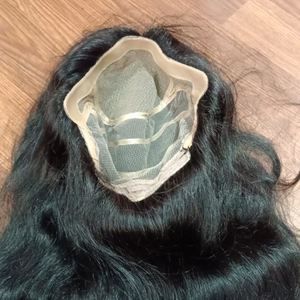 Perruque médicale en cheveux humains Remy indiens, tissage fait main, couleur naturelle, avec bonnet complet en dentelle, pour femmes souffrant de perte de cheveux ou d'amincissement - Product Image 3