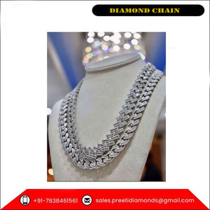 Diseño elegante GIA Certificado 18KT Oro amarillo Diamante real Cadena cubana Miami Cadena cubana Exportador - Product Image 4