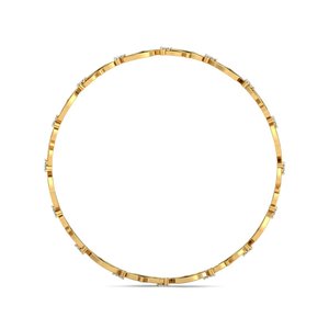 Ajretail 0.48ct Vàng Tán Lá Kim Cương Tự Nhiên Bangle Hi Màu Sắc VS-SI Trong Vàng Vàng-Cao Cấp Vòng Đeo Tốt - Product Image 2
