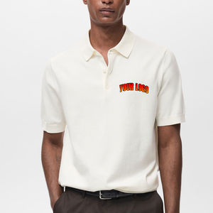 OEM Haute Qualité 100% Coton Logo Personnalisé Jersey Séchage Rapide Golf pour Chemises Manches Courtes Couleur Unie Blanc Homme - Product Image 1