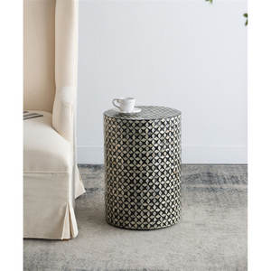 Juego de Mesa de Centro y Taburete con Incrustaciones de Madreperla, Moderno, Ecológico y de Alta Calidad, Muebles para Sala de Estar, Más Vendido - Product Image 6