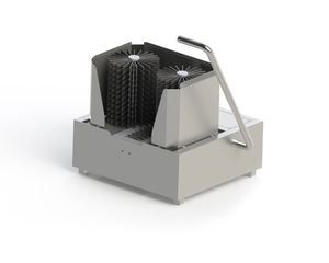 Nueva Estación de Higiene Integrada de Acero Inoxidable con Cepillos para Zapatos y Desinfección de Manos para Uso Industrial - Product Image 1