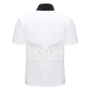 Cómodo de gran tamaño para hombre de etiqueta privada para camiseta Polo Mejor precio Patrón sólido Diseño en blanco en tela de punto - Product Image 3