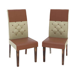 Ensemble de table à manger ronde pliable moderne de luxe en bois de teck massif avec piédestal et 6 chaises rembourrées pour hôtel et villa - Product Image 5