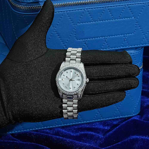 2024 nouveauté Vvs Igi certifié Hip Hop pleine Moissanite diamant haute qualité luxe mécanique montre personnaliser boîtier marque - Product Image 3