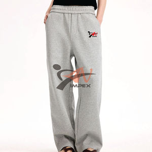 Pantalons de survêtement en coton polyester personnalisés 500 Gsm Pantalons de survêtement amples en molleton vierge Pantalons de survêtement pour hommes empilés Pantalons de survêtement pour hommes - Product Image 3