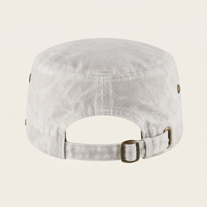 White Olive <b>Green</b> Flat Brim Cap Unisex Cotton Casual <b>Hat</b> Wholesale Custom Logo High Quality OEM ODM Low MOQ Adjustable Closure - Product Image 3