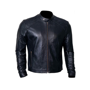 Blouson de moto en cuir véritable pour homme, coupe bomber, imperméable et coupe-vent, design très demandé, tissu personnalisable sur le devant, dernier design - Product Image 1