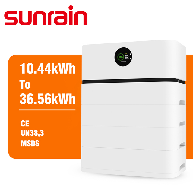 Sunrain 30kwh Low Voltage LFP Residential Battery with 10 Years Warranty and 6000 Cycles